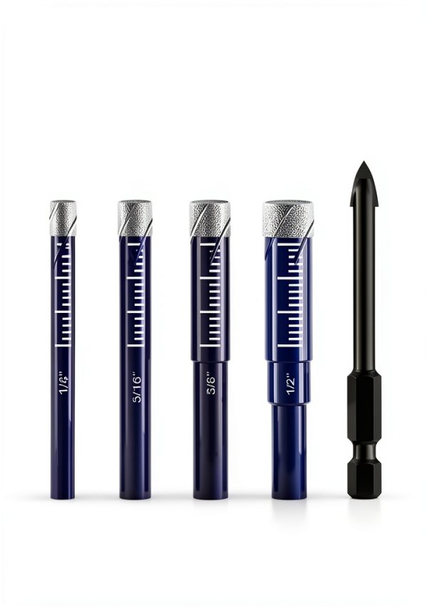 Diamond Drill Bit Set Farhigh 9 piece Tile and Glass Core Drill Bits-1
