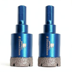 Dry Diamond Core Drill Bit Set BRSCHNITT 2pcs 25mm Triangle Shank-0