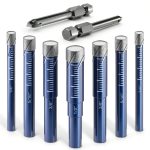 Diamond Drill Bit Set Farhigh 9 piece Tile and Glass Core Drill Bits-0