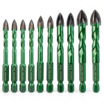 Masonry Diamond Drill Bit KURSTOL 10pcs 1/4-1/2" Set Quick Change-0