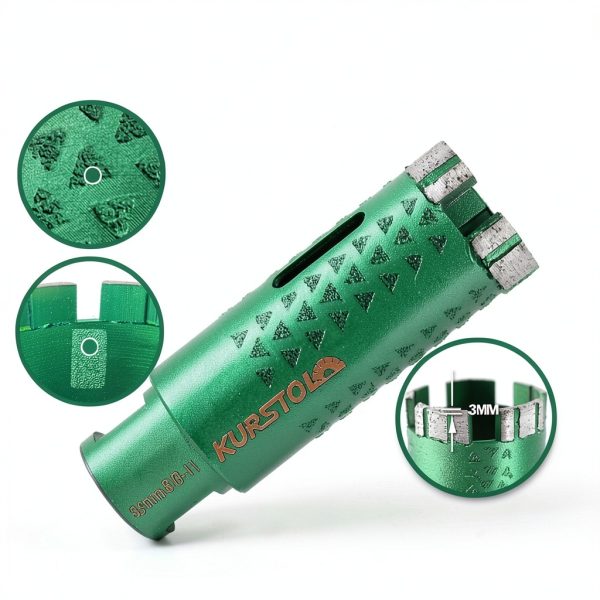 Diamond Core Drill Bits 1-1/4" KURSTOL Masonry Bit Laser Welded-4