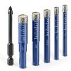6 PCs Diamond Drill Bits Set for Porcelain, Ceramic, Glass & More - Versatile Tile Drill Bits for Efficient, Precise Drilling-0