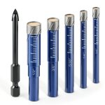 6 PCs Diamond Drill Bits Set for Porcelain, Ceramic, Glass & More - Versatile Tile Drill Bits for Efficient, Precise Drilling-0